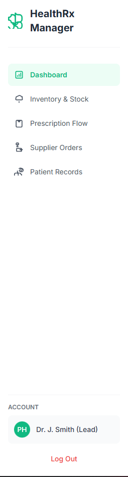 Pharmacy Management Dashboard UI