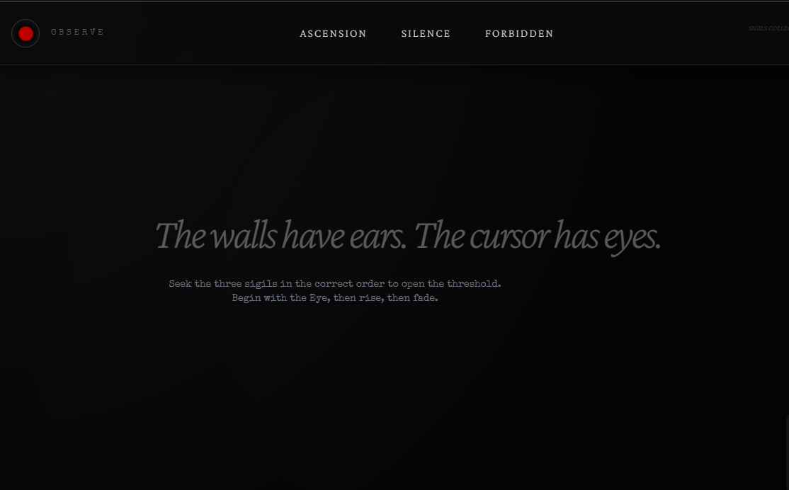 The Whispering Navigation bar