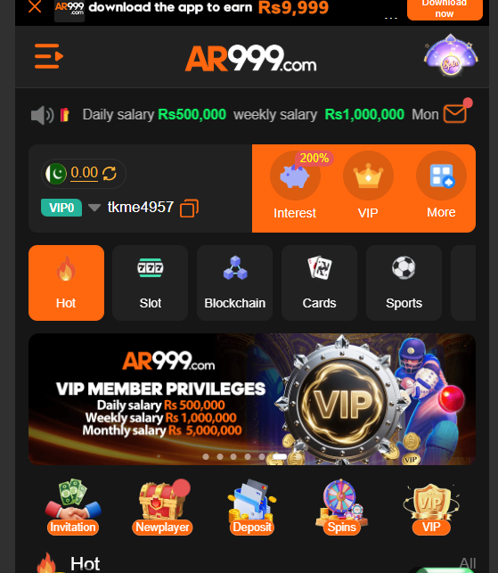 AR999 Game Download Pakistani Earning Platform Official App 2026 Version 2.1